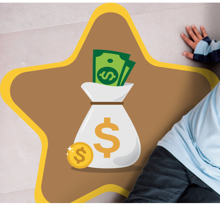 μοκέτα βινυλίου λογότυπο τσάντας χρημάτων - TenStickers