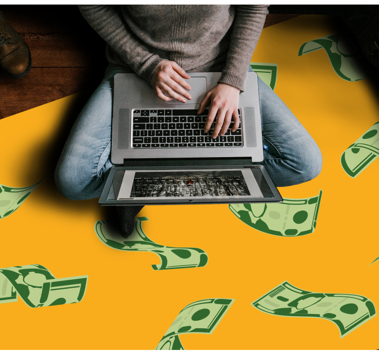 μοντέρνο χαλί μοτίβο ροής χρήματος - TenStickers