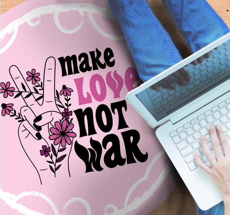 xαλιά βινυλίου με φράσεις ειρηνικό μήνυμα αγάπης - TenStickers