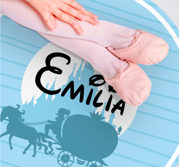 Βινυλιακό χαλί με όνομα θέμα άμαξας μπαλέτου - TenStickers