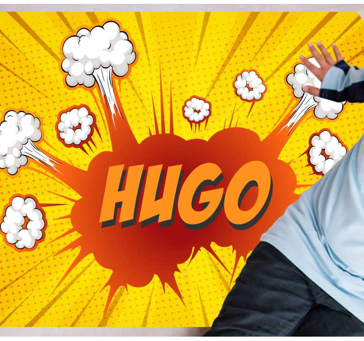 Βινυλιακό χαλί με όνομα κομικ έκρηξης με ονομασία - TenStickers