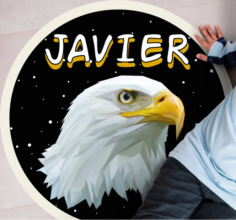 Βινυλιακό χαλί με όνομα προσαρμόσιμος αετός - TenStickers