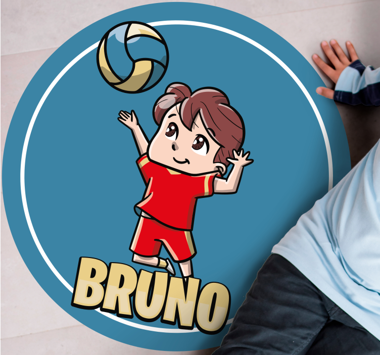 Βινυλιακό χαλί με όνομα προσαρμόσιμο άθλημα - TenStickers