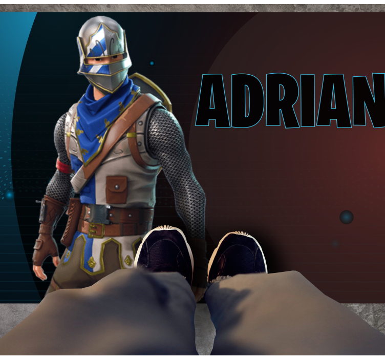 χαλί εφηβικής κρεβατοκάμαρας ηρωικός χαρακτήρας παιχνιδιών - TenStickers