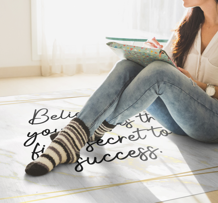 Βινυλιακό χαλί με όνομα εμπνευσμένο απόσπασμα - TenStickers