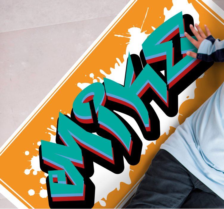 Βινυλιακό χαλί με όνομα έργο τέχνης ονόματος - TenStickers