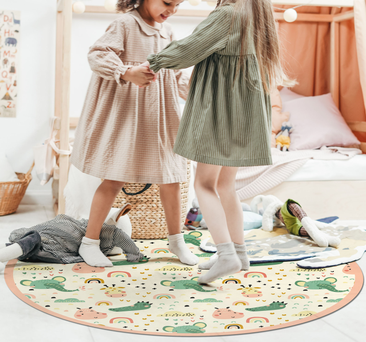 χαριτωμένο χαλί από βινύλιο για μικρά παιδιά ελέφαντα - TenStickers