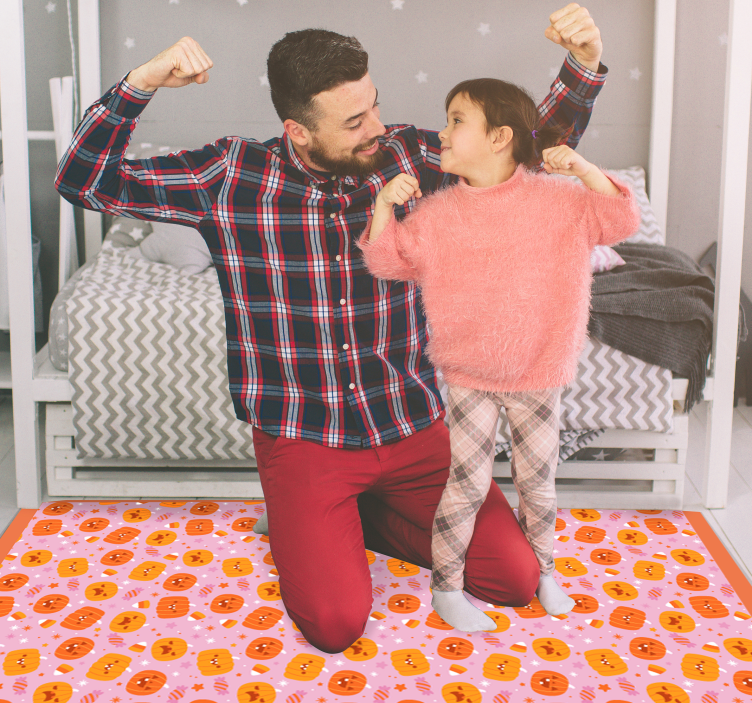 χαριτωμένα κολοκύθες κουβέρτα βινυλίου κουβέρτες αποκριών - TenStickers