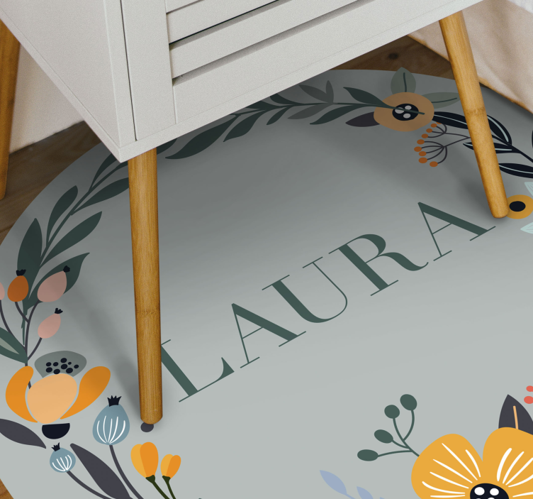 διακοσμητικά λουλούδια με χαλί βινυλίου - TenStickers