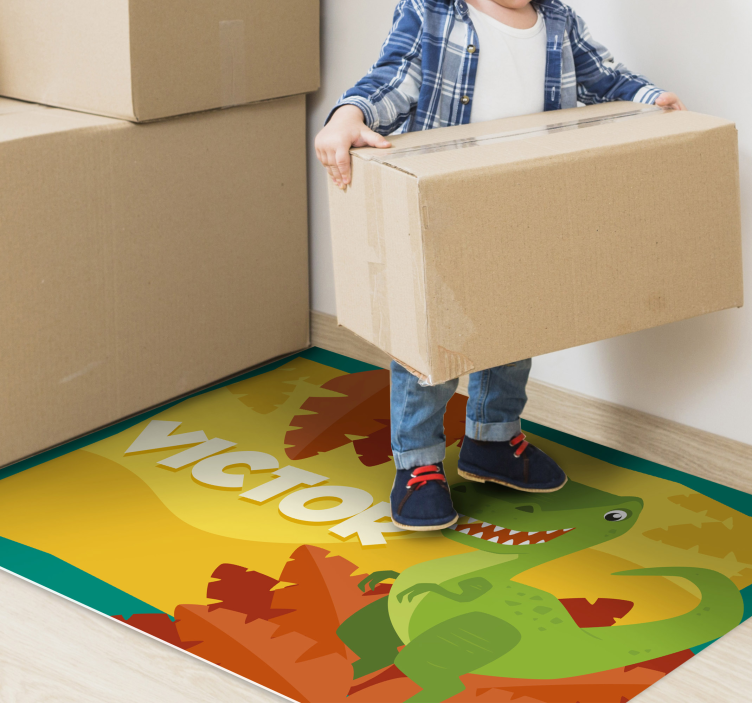 χαλί βινυλίου δεινοσαύρων με όνομα - TenStickers