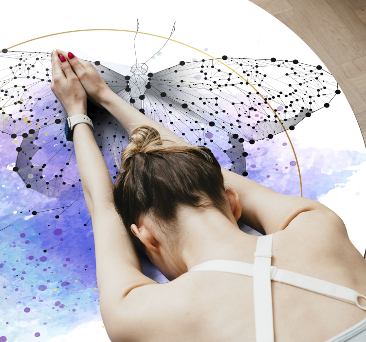 ονειρική πεταλούδα ζωικό χαλί - TenStickers