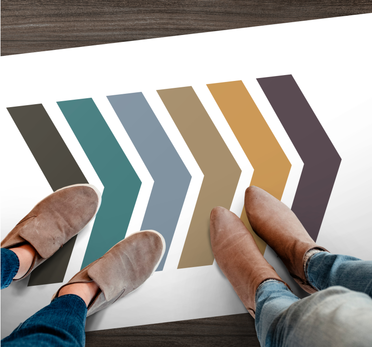 γήινα χρώματα βέλος πλακάκια χωλ εισόδου - TenStickers