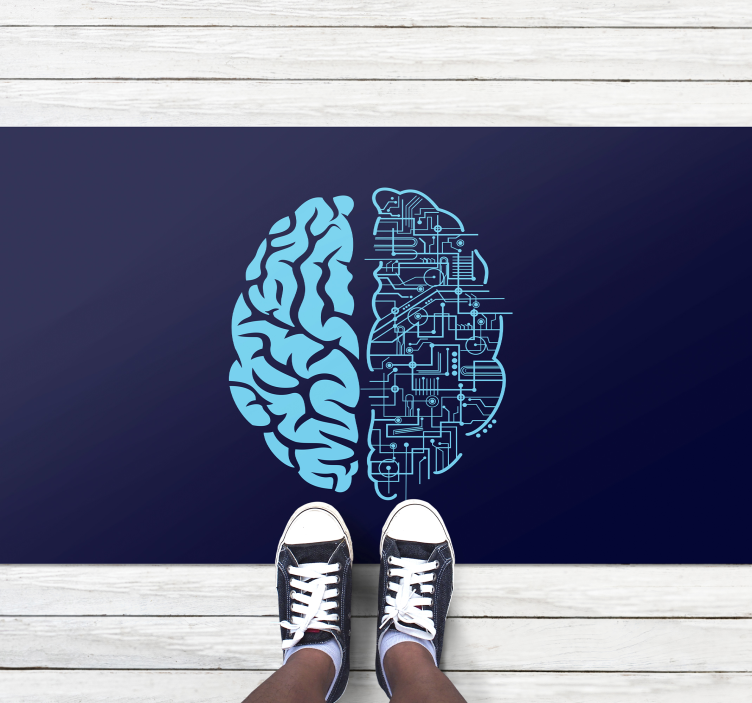 ηλεκτρικό εγκέφαλο μοντέρνο χαλί - TenStickers