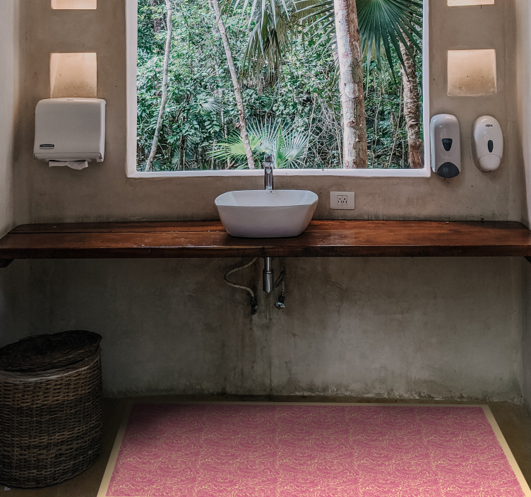 κομψά στολίδια ροζ μοντέρνο χαλί - TenStickers