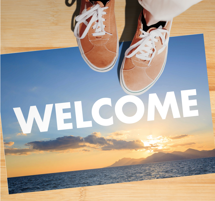 χαλί εισόδου είσοδος καλωσορίσματος ηλιοβασιλέματος - TenStickers