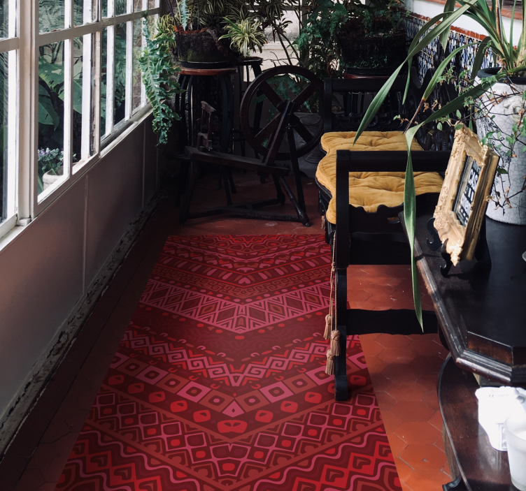 εθνοτικές ζεστές αποχρώσεις εθνοτικές κουβέρτες βινυλίου - TenStickers