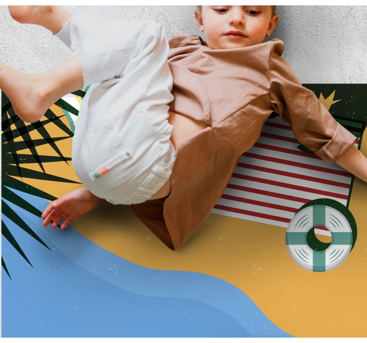 χαλί φύσης σκηνή πικνίκ στην παραλία - TenStickers