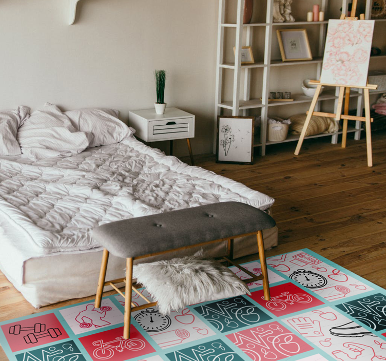 βάρη γυμναστικής σύγχρονη κουβέρτα - TenStickers