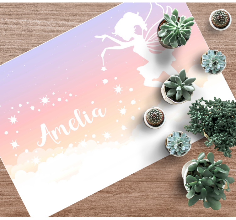 παραμύθι πριγκίπισσα όνομα παιδικό χαλί βινυλίου - TenStickers