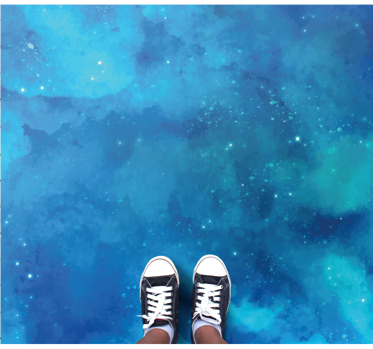 φανταστικό μπλε και μεγάλο γαλαξία μοντέρνο χαλί - TenStickers