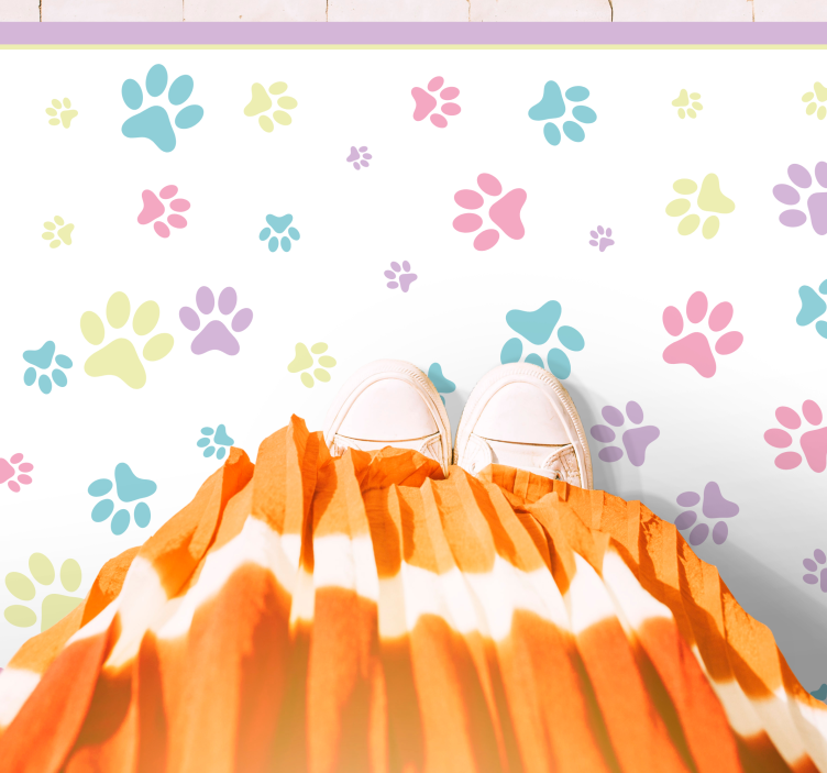 φανταστικό πολύχρωμο χαλί για τα πόδια του σκύλου - TenStickers