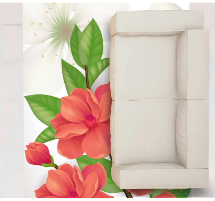 xαλί βινυλίου με λουλούδια πολύχρωμη σύνθεση λουλουδιών - TenStickers