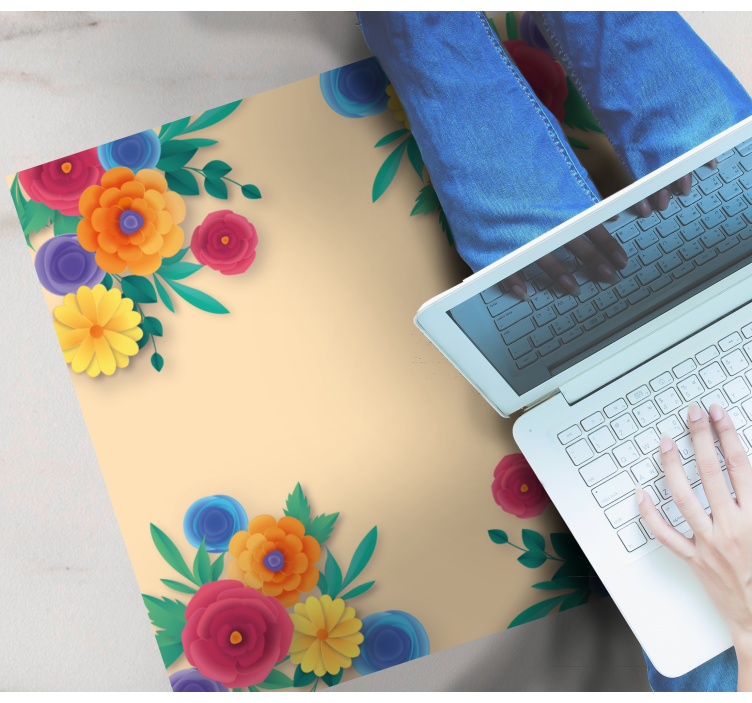 xαλί βινυλίου με λουλούδια ζωηρό άνθος - TenStickers