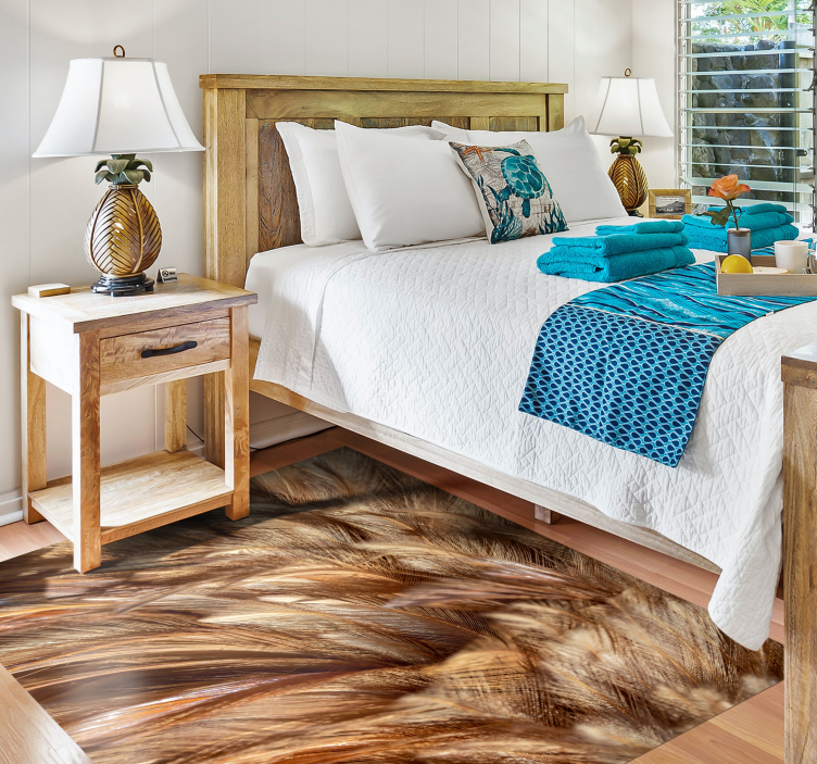 χνουδωτά φτερά από ουρά φτερά από ζωικό χαρτί - TenStickers