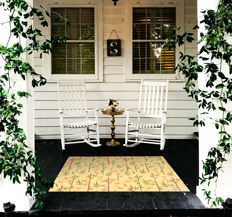 φρέσκο ξύλινο χαλί από μπαμπού από βινύλιο - TenStickers