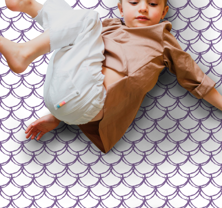 παιχνίδι βινυλίου χαλί μοτίβο μωβ χτενιού - TenStickers