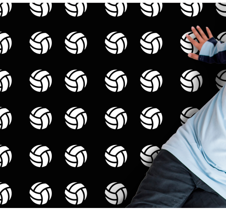 παιχνίδι βινυλίου χαλί μοτίβο βόλεϊ - TenStickers