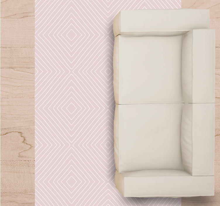 xαλί γεωμετρικού σχεδιασμού διαγώνια διαμάντια - TenStickers