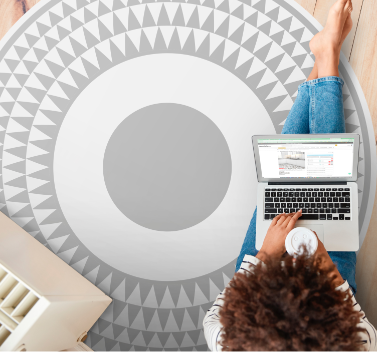 xαλί γεωμετρικού σχεδιασμού μοτίβο ομόκεντρων κύκλων - TenStickers