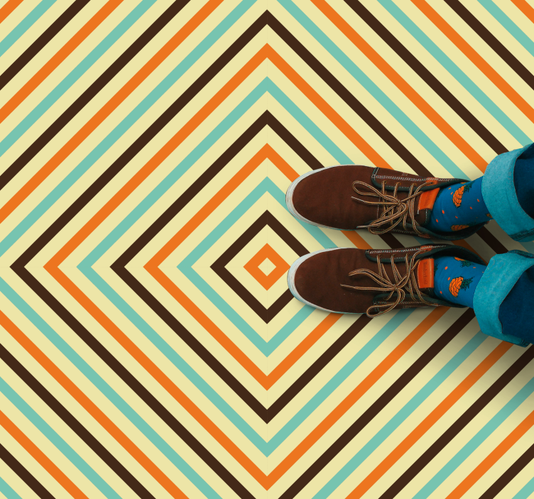 xαλί γεωμετρικού σχεδιασμού γραμμές με μοτίβο διαμαντιού - TenStickers