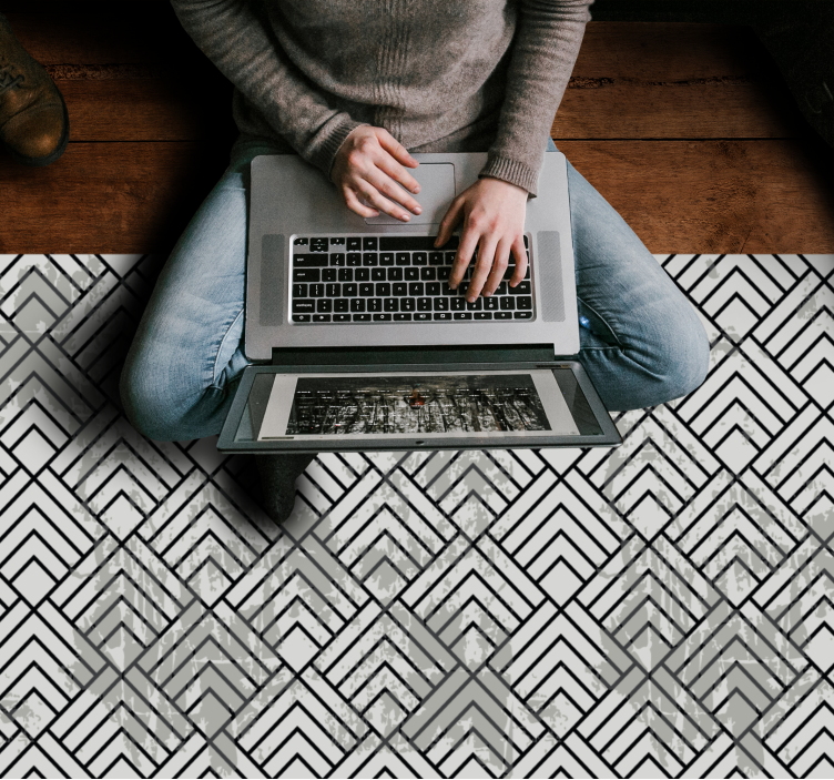 xαλί γεωμετρικού σχεδιασμού γεωμετρικό chevron - TenStickers