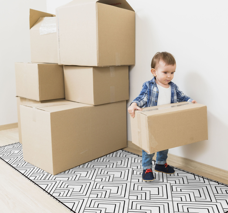 xαλί γεωμετρικού σχεδιασμού γεωμετρικό μοτίβο λαβύρινθου - TenStickers