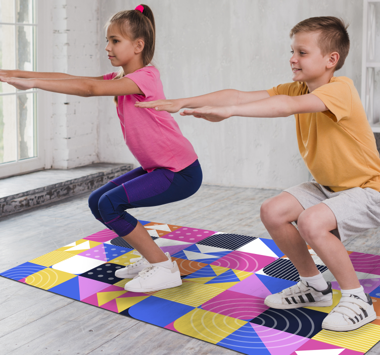 xαλί γεωμετρικού σχεδιασμού παιχνίδι με γεωμετρικά σχέδια - TenStickers