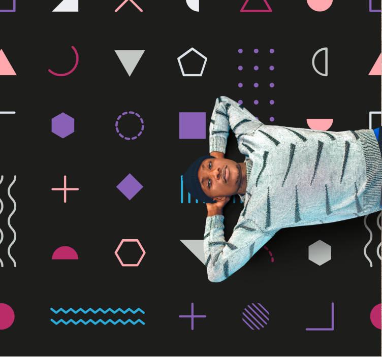 xαλί γεωμετρικού σχεδιασμού παιχνιδιάρικη επίδειξη σχημάτων - TenStickers