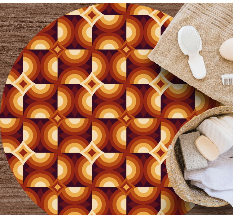 xαλί γεωμετρικού σχεδιασμού ζωηρό κύκλο μοτίβο - TenStickers