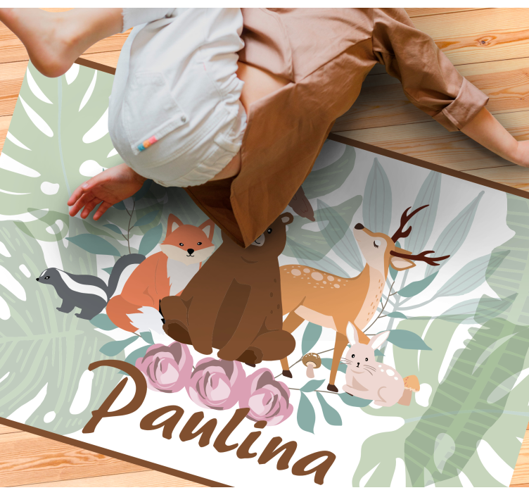 κοριτσίστικα δασικά ζώα εξατομικευμένη κουβέρτα ζώων - TenStickers