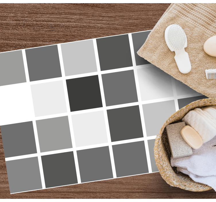 γκρι αποχρώσεις πλακάκια χαλί - TenStickers