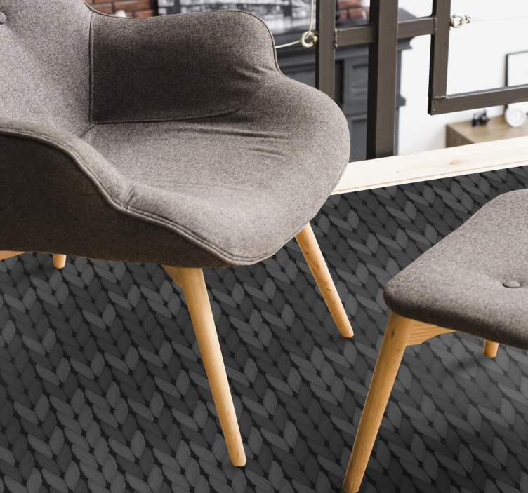 γκρι σχοινιά ελάχιστο χαλί βινυλίου - TenStickers