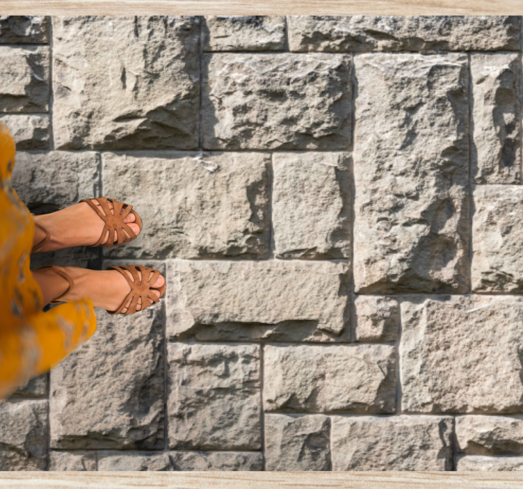 γκρι ρουστίκ πέτρα υφή χαλί - TenStickers