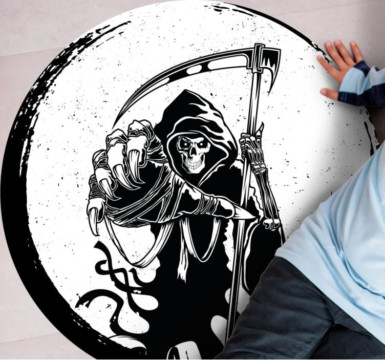 Χαλί βινυλίου Απόκριες ζοφερή θεριστική μηχανή - TenStickers