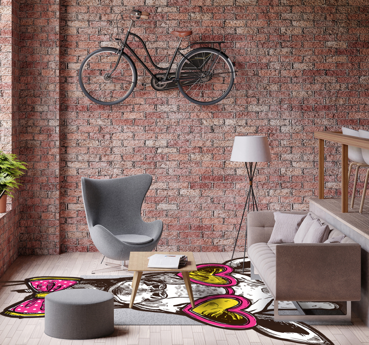 αυθεντικό χαλί βινυλίου καμηλοπάρδαλης hipster - TenStickers