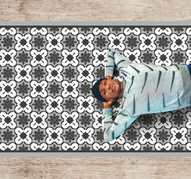 υδραυλικό γκρι χαλί πλακιδίων στυλ gracia - TenStickers