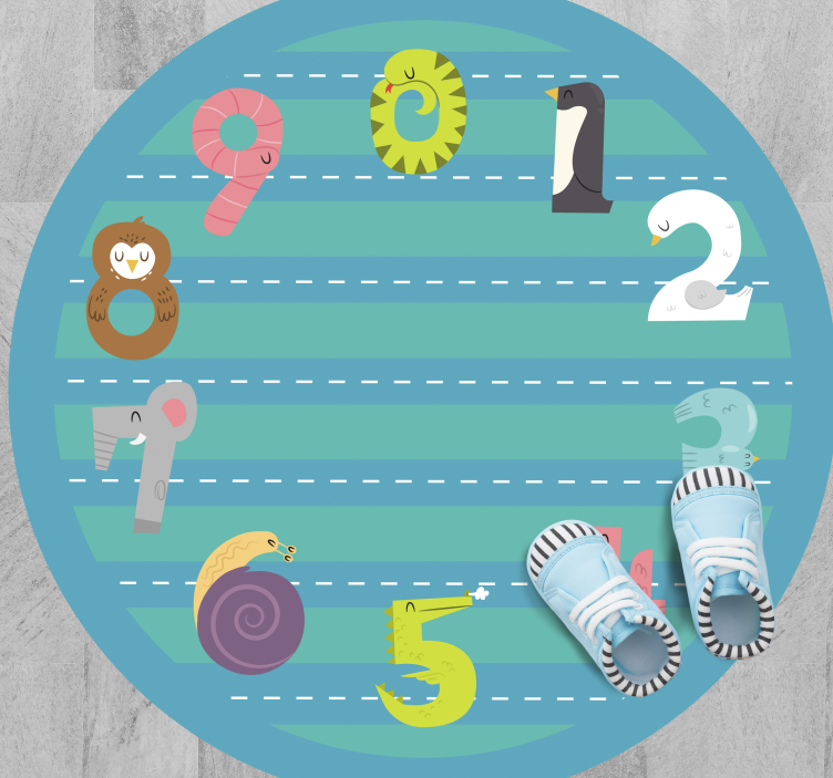 παιδικό χαλί δαπέδου κυκλική πίστα - TenStickers