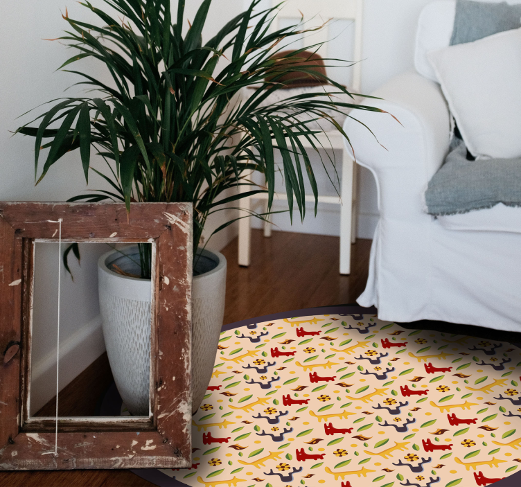 μοκέτα βινυλίου πολύχρωμα ζώα του δάσους - TenStickers