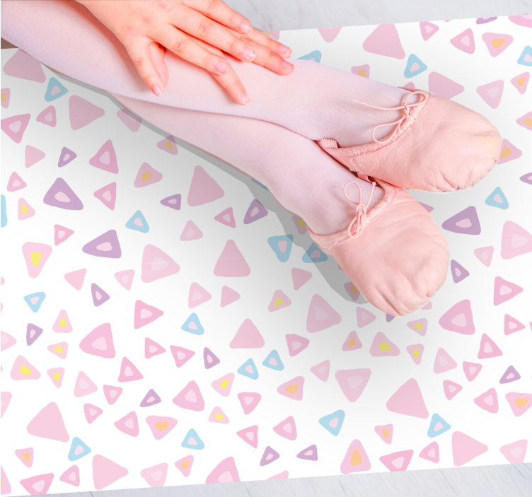 μοκέτα βινυλίου πολύχρωμα τριγωνικά στοιχεία - TenStickers