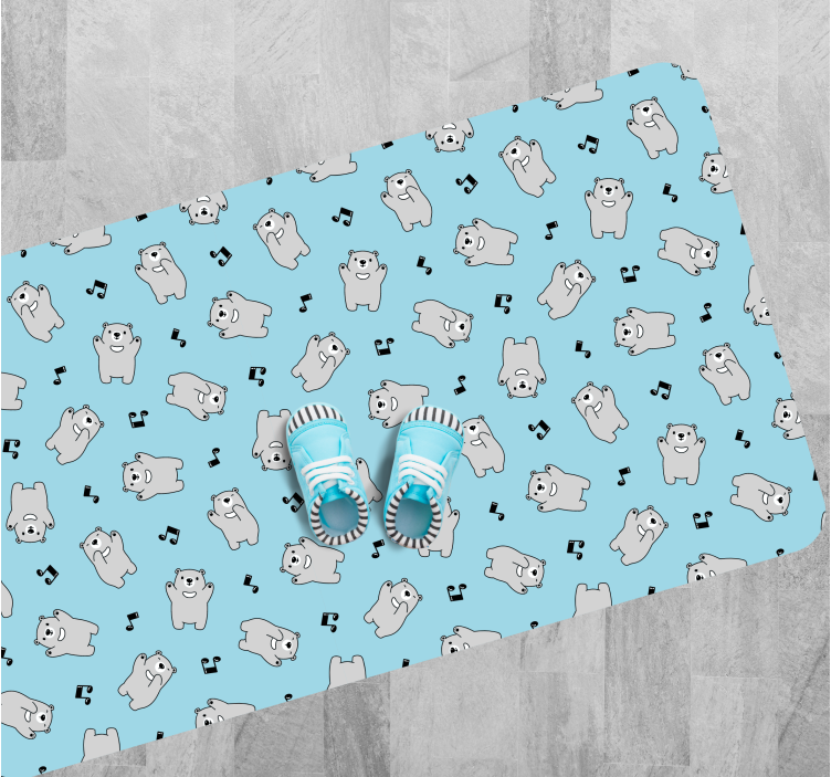 Βινυλιακό χαλί νηπιαγωγείου χαριτωμένοι χαρακτήρες αρκούδας - TenStickers